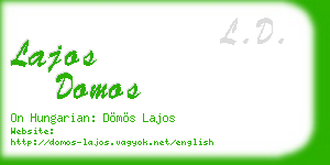 lajos domos business card
